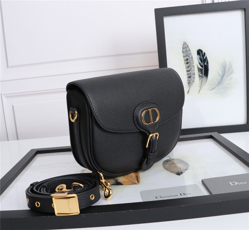 MEDIUM Dior BOBBY BAG Grained Calfskin Black High