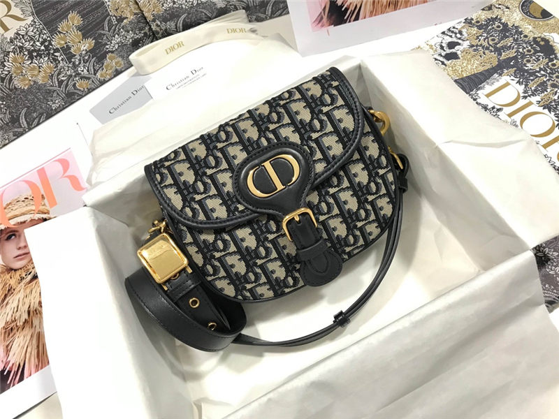 SMALL Dior BOBBY BAG Dior Oblique Jacquard Blue High