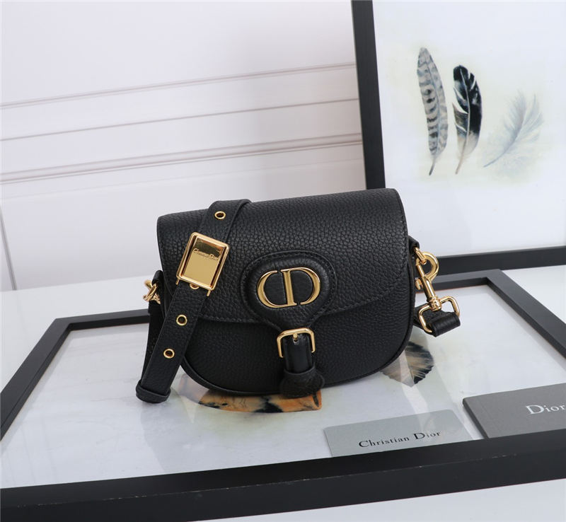 SMALL Dior BOBBY BAG Grained Calfskin Black High