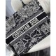 MEDIUM Dior BOOK TOTE Dior Around the World Embroidery Black and White High