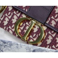 30 MONTAIGNE BOX BAG Dior Oblique Jacquard Burgundy High