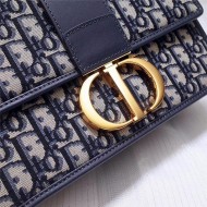 30 MONTAIGNE CHAIN BAG Dior Oblique Jacquard Blue High