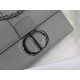 30 MONTAIGNE CHAIN BAG Grained Calfskin Gray High