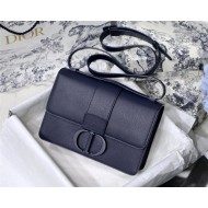 30 MONTAIGNE BAG Ultramatte Grained Calfskin Indigo Blue High