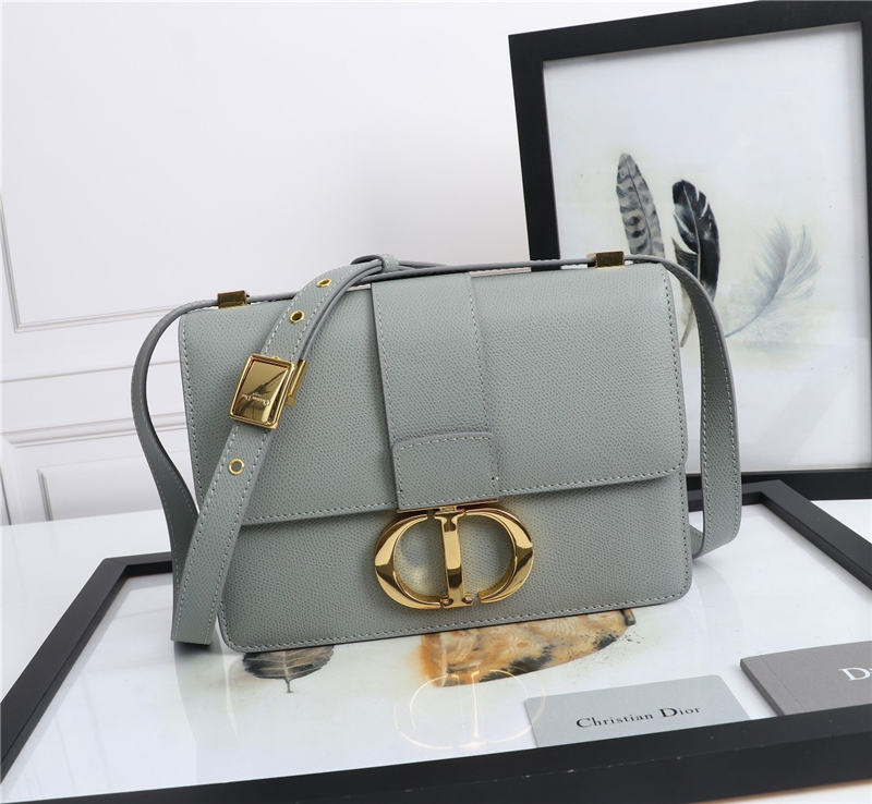 30 MONTAIGNE BAG Grained Calfskin Gray High