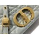 SMALL Dior CARO BAG Supple Cannage Calfskin Gray High