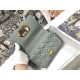 SMALL Dior CARO BAG Supple Cannage Calfskin Gray High