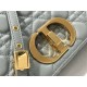 LARGE Dior CARO BAG Supple Cannage Calfskin Gray High