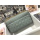 LARGE Dior CARO BAG Supple Cannage Calfskin Gray High