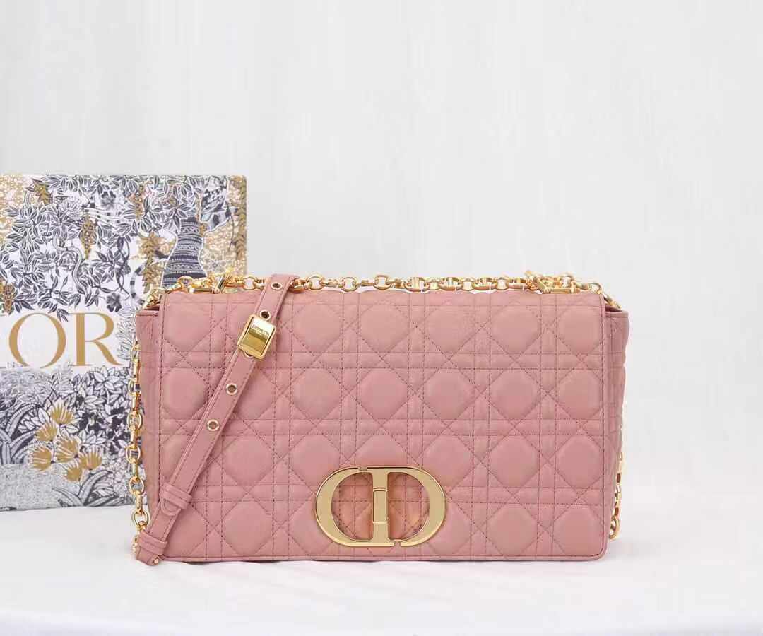 LARGE Dior CARO BAG Supple Cannage Calfskin High