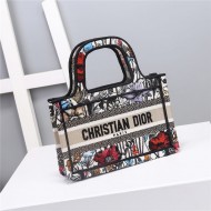 MINI Dior BOOK TOTE Multicolor Mille Fleurs Embroidery High