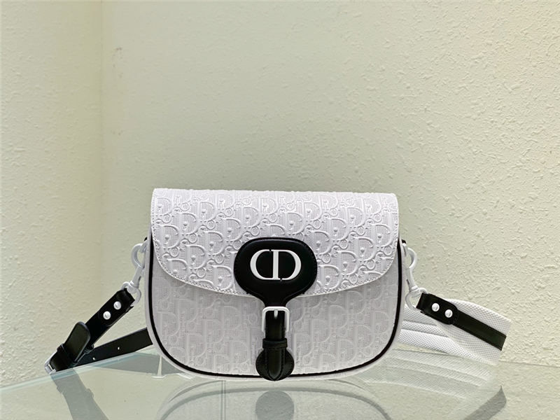 LARGE Dior BOBBY BAG Dior Embossed Leather White High