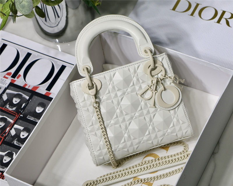 MINI LADY Dior BAG Cannage Calfskin with Diamond Motif High