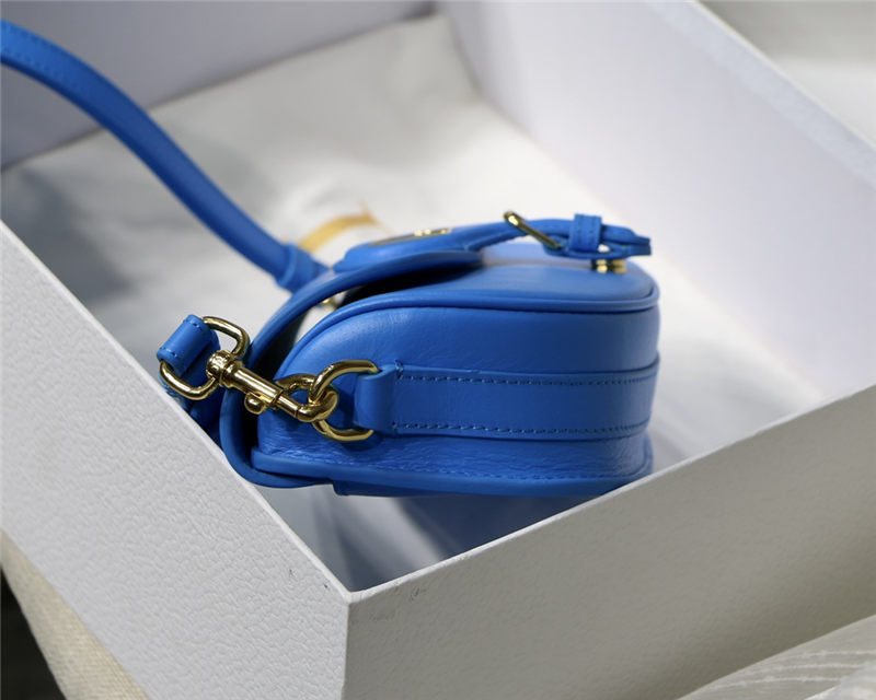 Dior BOBBY EAST-WEST BAG Box Calfskin Blue High