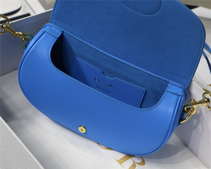 Dior BOBBY EAST-WEST BAG Box Calfskin Blue High