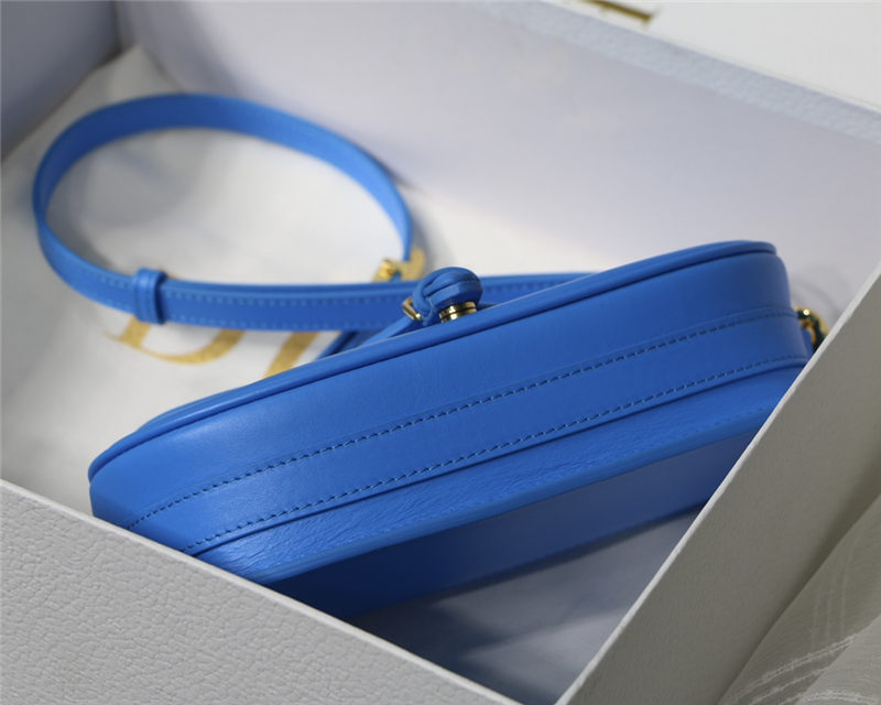 Dior BOBBY EAST-WEST BAG Box Calfskin Blue High