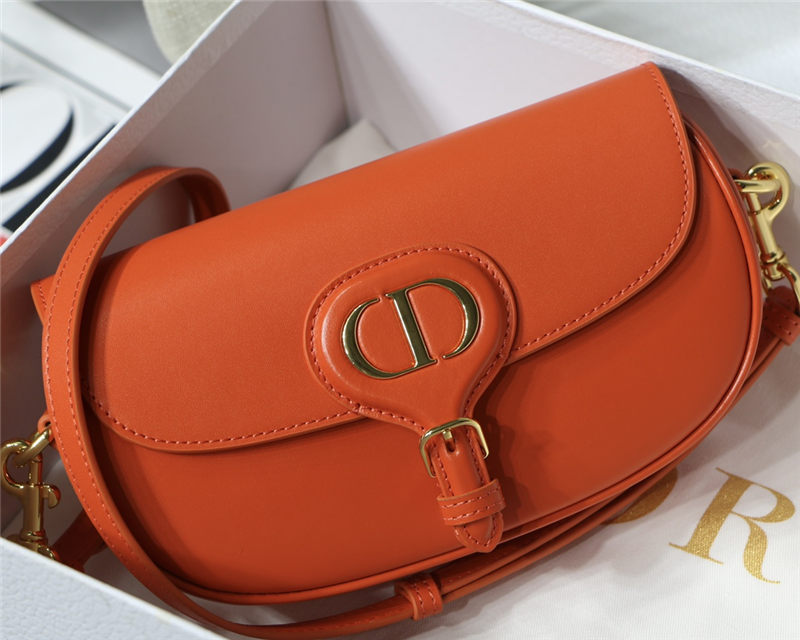 Dior BOBBY EAST-WEST BAG Box Calfskin Orange High