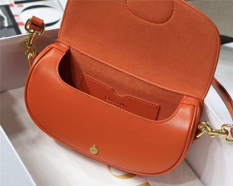 Dior BOBBY EAST-WEST BAG Box Calfskin Orange High