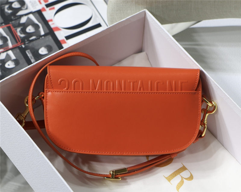 Dior BOBBY EAST-WEST BAG Box Calfskin Orange High