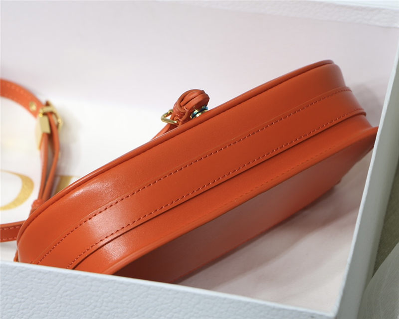 Dior BOBBY EAST-WEST BAG Box Calfskin Orange High