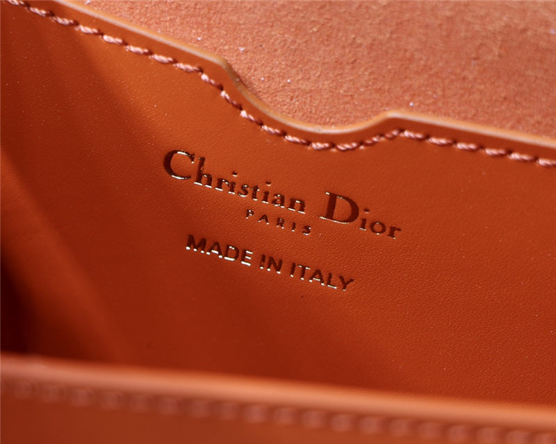 Dior BOBBY EAST-WEST BAG Box Calfskin Orange High