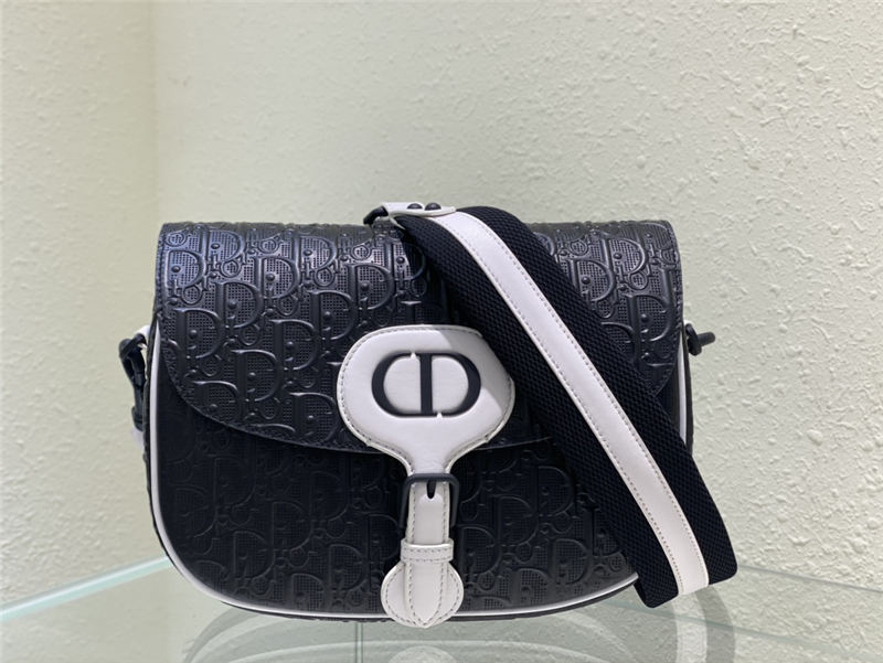 LARGE Dior BOBBY BAG Dior Embossed Leather Black High