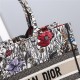 MEDIUM Dior BOOK TOTE Flower Embroidery High