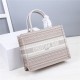 MEDIUM Dior BOOK TOTE Multicolor Stripes Embroidery High