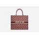 LARGE Dior BOOK TOTE Dior Oblique Embroidery Burgundy High