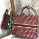 LARGE Dior BOOK TOTE Dior Oblique Embroidery Burgundy High