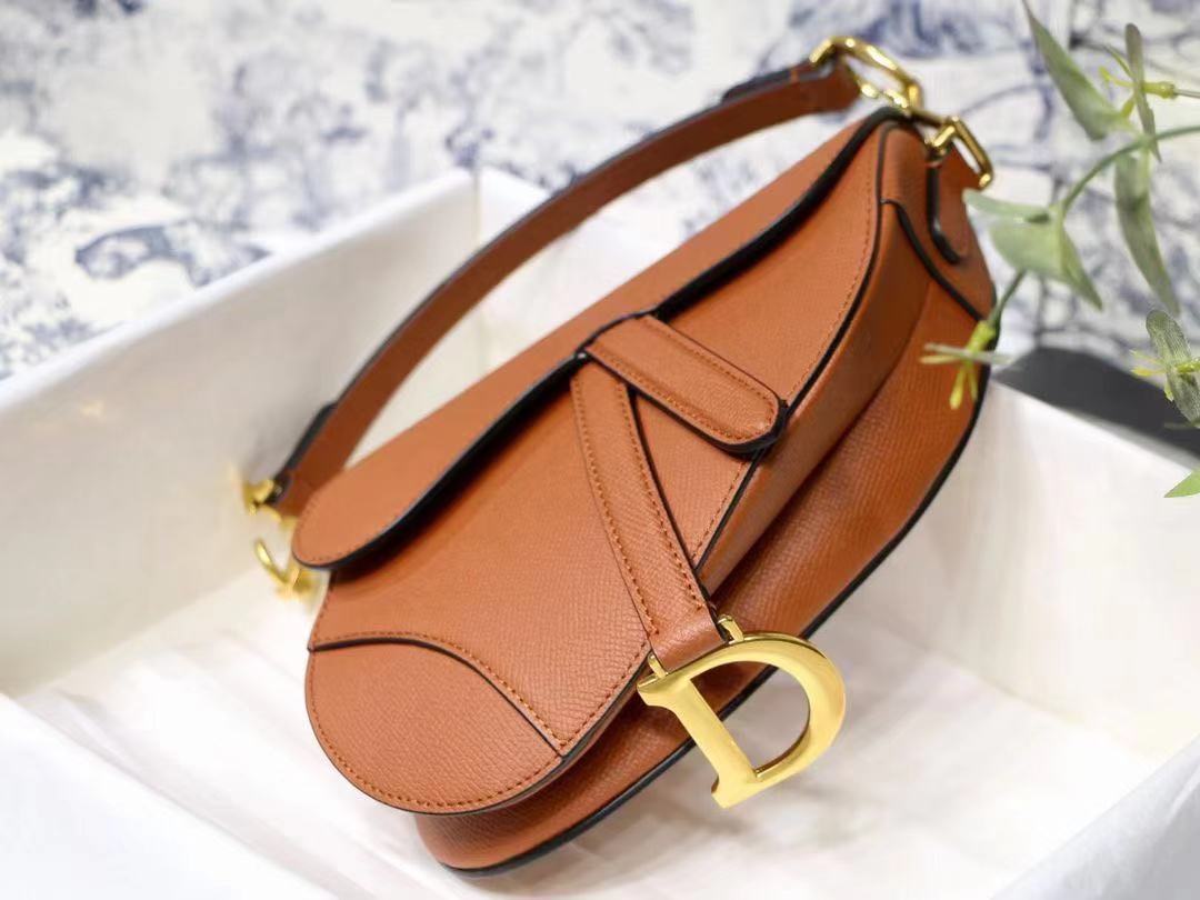 Mini SADDLE BAG Caramel Grained Calfskin High