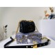 MICRO Dior CARO BAG Supple Cannage Calfskin Black Mid