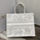 LARGE Dior BOOK TOTE Toile de Jouy Embroidery Gold High