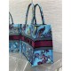 MEDIUM Dior BOOK TOTE Toile de Jouy Voyage Embroidery Blue High