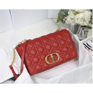 Dior LARGE CARO BAG Calfskin Red mid