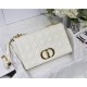 Dior LARGE CARO BAG Calfskin White mid