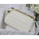 Dior LARGE CARO BAG Calfskin White mid