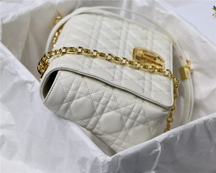 Dior LARGE CARO BAG Calfskin White mid