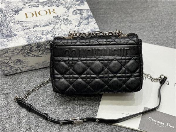 Dior SMALL CARO BAG Calfskin Black mid