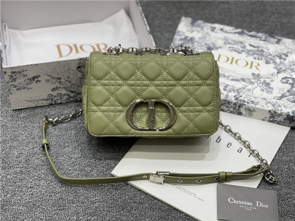 Dior SMALL CARO BAG Calfskin Green mid