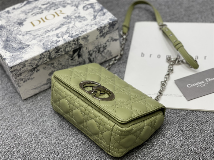 Dior SMALL CARO BAG Calfskin Green mid