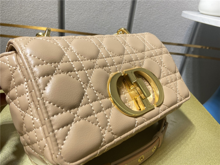 Dior SMALL CARO BAG Calfskin Beige mid