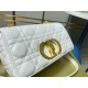 Dior SMALL CARO BAG Calfskin White mid