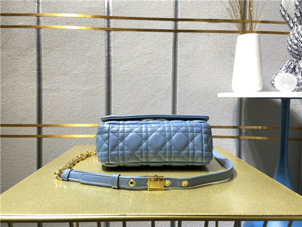 Dior SMALL CARO BAG Calfskin Blue mid