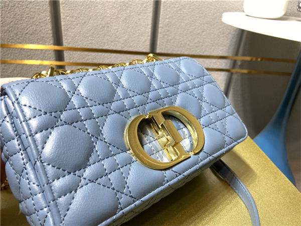 Dior SMALL CARO BAG Calfskin Blue mid