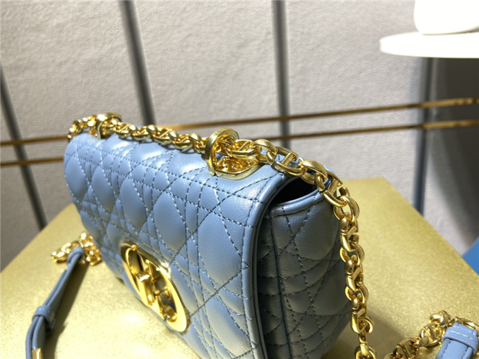 Dior SMALL CARO BAG Calfskin Blue mid