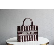 Dior MEDIUM BOOK TOTE Embroidery Burgundy mid