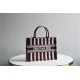 Dior MEDIUM BOOK TOTE Embroidery Burgundy mid