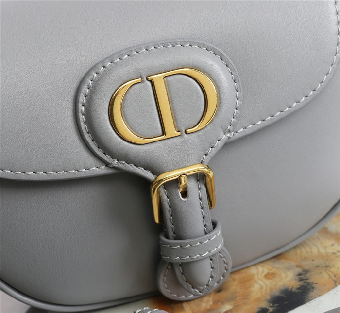 SMALL Dior BOBBY BAG Grey Box Calfskin mid