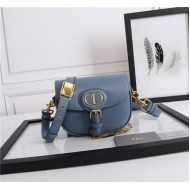 SMALL Dior BOBBY BAG Denim Blue Box Calfskin mid